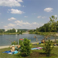 Badestrand am Thannhauser Weiher